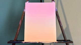 The SECRET to Blending Acrylic Paint on Canvas  Gradient Art [upl. by Retloc]