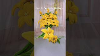 how to make lilies with pipe cleaners flowerscraft diytutorial pipecleaners handmadepipes [upl. by Enaitsirk]