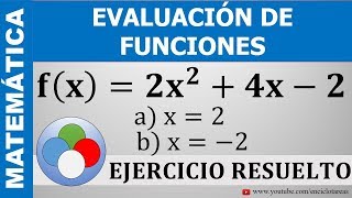 EVALUACIÓN DE FUNCIONES  EJERCICIOS RESUELTOS  PARTE 2 [upl. by Henryson877]