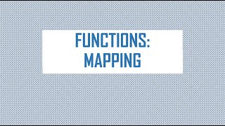 Functions Mapping [upl. by Sterrett669]