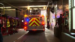 Fire Truck Backing Up Stock Footage [upl. by Rednal]