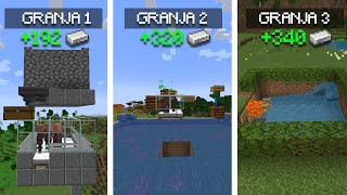 LAS 3 MEJORES GRANJAS DE HIERRO PARA MINECRAFT 118 MINECRAFT JAVA Y PE  COMO HACER UNA GRANJA [upl. by Aihsak898]