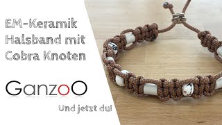 Paracord Halsband Cobra mit EM Keramik [upl. by Danzig]