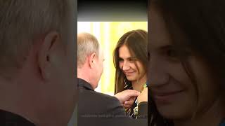 Beautiful Girl Rceiving Medals In Kremlin From President Vladimir Putin russia putin shorts [upl. by Oxford]