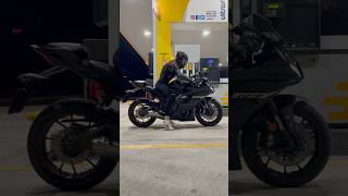 R7 exhaust sound 💨🇹🇷yamahar7 r7 bikergirl motorcu pistagprr agv alpinestars motogirl [upl. by Ylimme]