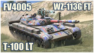 T100 LT FV4005 amp WZ113G FT • WoT Blitz Gameplay [upl. by Garratt518]