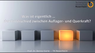 Was ist  der Unterschied zwischen Auflagerkraft und Querkraft WDZH 3 [upl. by Gerius203]