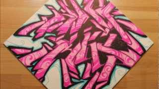 How to draw Graffiti  Canvas Graffiti tutorial  Graphics Graffiti and Illustration [upl. by Rodama]