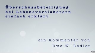 Überschussbeteiligung bei Lebensversicherern einfach erklärt [upl. by Aman]