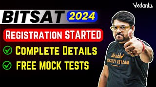 JEE 2024 BITSAT 2024 Registration OPENS  COMPLETE DETAILS  How to Apply Exam Pattern  Harsh Sir [upl. by Ahsika]