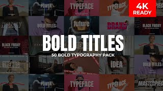 Bold Titles in Premiere Pro  FREE Premiere Pro MOGRT Files [upl. by Sivek968]