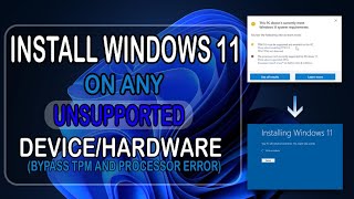 How To Install Windows 11 On Unsupported CPU amp TPM 1220  Easiest Method [upl. by Grete]