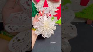 Beautiful Paper Snowflake Christmas Craft Decorations shorts bestoutofwaste hacks furshorts [upl. by Haseena]