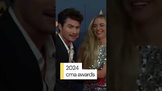 Kelsea Ballerini and Chase Stokes at the 2024 CMA Awards Red Carpet [upl. by Nnylsaj]