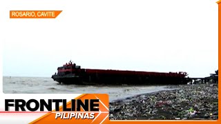 Malaking barge sumadsad sa Cavite  Frontline Pilipinas [upl. by Arinaj835]