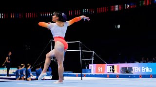 Alexa Moreno MEX  FX  Podium Training  2023 World Championships Antwerp [upl. by Bibbie388]