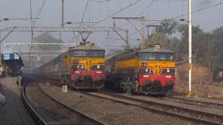 Indian Railways  3 High Speed Overtakes of Bhusaval Passenger in Khadavli Loop [upl. by Goldsworthy]