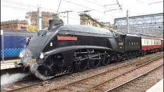 46115 Scots Guardsman amp 4498 Sir Nigel Gresley at a crowded Carlisle 21 05 22 [upl. by Aitnwahs327]