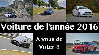 LA VOITURE DE LANNÉE 2016  A vous de lélire [upl. by Lothario]