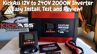 KICKASS 2000W SINE WAVE DIGITAL INVERTER Easy Install Test amp REVIEW for OFFROAD CAMPER TRAILER [upl. by Anastassia]