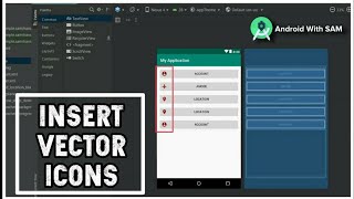 Adding Icons  changing their color  size  opacity and name in Android Studio latest version [upl. by Meraree]