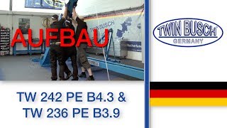 Aufbauvideo der barrierefreien TW 242 PE und TW 236 PE 2SäulenHebebühnen von TWIN BUSCH® [upl. by Aimat]