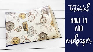 Endpaper Tutorial  How To Add Endpapers Making Journals for Beginners  Craft with meSub FRA한글자막 [upl. by Wilfred80]