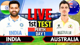 India vs Australia 1st Test Day 1  IND vs AUS Live Match  Live Cricket Match Today  Session 2 [upl. by Amhser985]