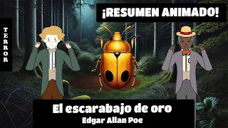 Resumen El escarabajo de oro Edgar Allan Poe audiolibro animado cuento animado [upl. by Killie827]