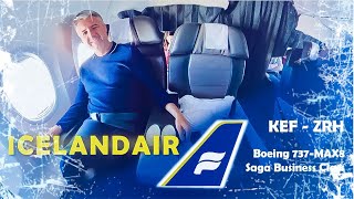 Europes BEST Business Class Inside ICELANDAIRs Saga Premium Cabin on the B737 Max  Trip Report [upl. by Demmahom]