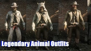 Red Dead Redemption 2  Legendary Animal Outfits amp Trapper Garments Showcase PS4 Pro [upl. by Meehyr]