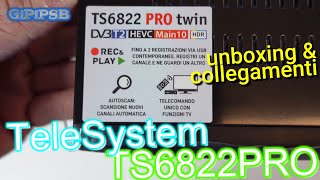 TeleSystem TS6822PRO Decoder Digitale Terrestre DVBT2  unboxing amp collegamenti [upl. by Okiam530]