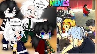 Hashiras react a MEMES DE KIMETSU NO YAIBA 😂❤️ HASHIRAS REACT A MEMES DE DEMON SLAYER 4 [upl. by Michaella]