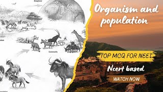 organism and population class 12 top MCQ from NCERT biologymcqs neetbiologymcqs kvsbiology mcqs [upl. by Daiz290]