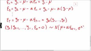 Maximum Likelihood Estimation of the MA1 Model [upl. by Hanshaw]