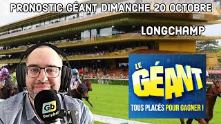 🔴🏇Pronostic Géant GenybetTurf Dimanche 20 Octobre R1 LONGCHAMP🔴🏇 [upl. by Rennat]