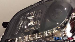 Phares avant VW Polo 9N3 Devil Eyes LED  Noir [upl. by Av]