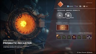 Destiny 2  In the Face of darkness Seasonal Quest  Umbral Decoder amp Prismatic Recaster [upl. by Hagai]