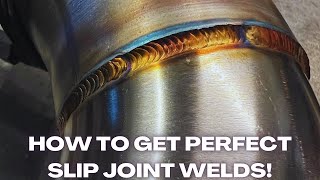 Perfect Tig Welds on Muffler  Slip Joints  Custom Exhaust Fabrication Stainless Steel [upl. by Ellerrehc]