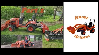 Kubota BX Tilling a Clear Cut Wooded Backyard  Part 2 [upl. by Suzie285]