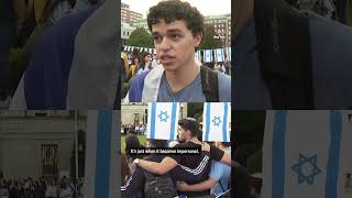 ProIsrael ProPalestinian protesters hold dueling rallies at Columbia University [upl. by Eissak]