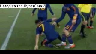 World Cup 2010 Spain vs Paraguay 10 David Villa 83min Goal [upl. by Balbur686]