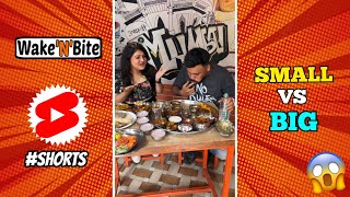 Small bite Vs Big Bite Challenge  Ladki ko laga Shock😱 shorts foodie foodchallenge [upl. by Crowe714]