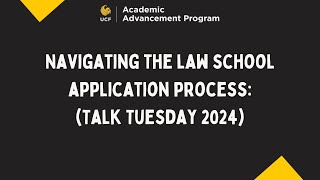 Navigating the Law School Application Process Talk Tuesday 2024 [upl. by Champ]