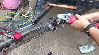 I really messed this up Bulldog swivel weld on jack Let’s upgrade this trailer [upl. by Neeron]