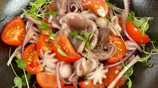 OCTOPUS SALAD  THAI SALAD RECIPE [upl. by Willabella359]