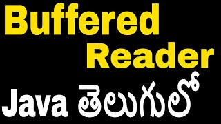 BufferedReader in Java in Telugu  Getting Input from the user  Kotha Abhishek [upl. by Dyob562]