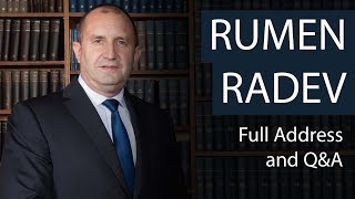 President Rumen Radev  Full Address and QampA  Oxford Union [upl. by Arretnahs]