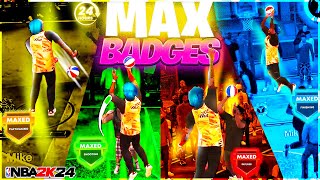 FASTEST WAY TO GET BADGES 2K24…ALL BADGE 24 HOURS… HOW TO MAX OUT ALL THE BADGE FAST NBA 2K24 [upl. by Skardol561]