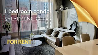 FOR RENT  Saladaeng One  1 bedroom condo  Sathorn  Rama 4  Silom [upl. by Aneeg]